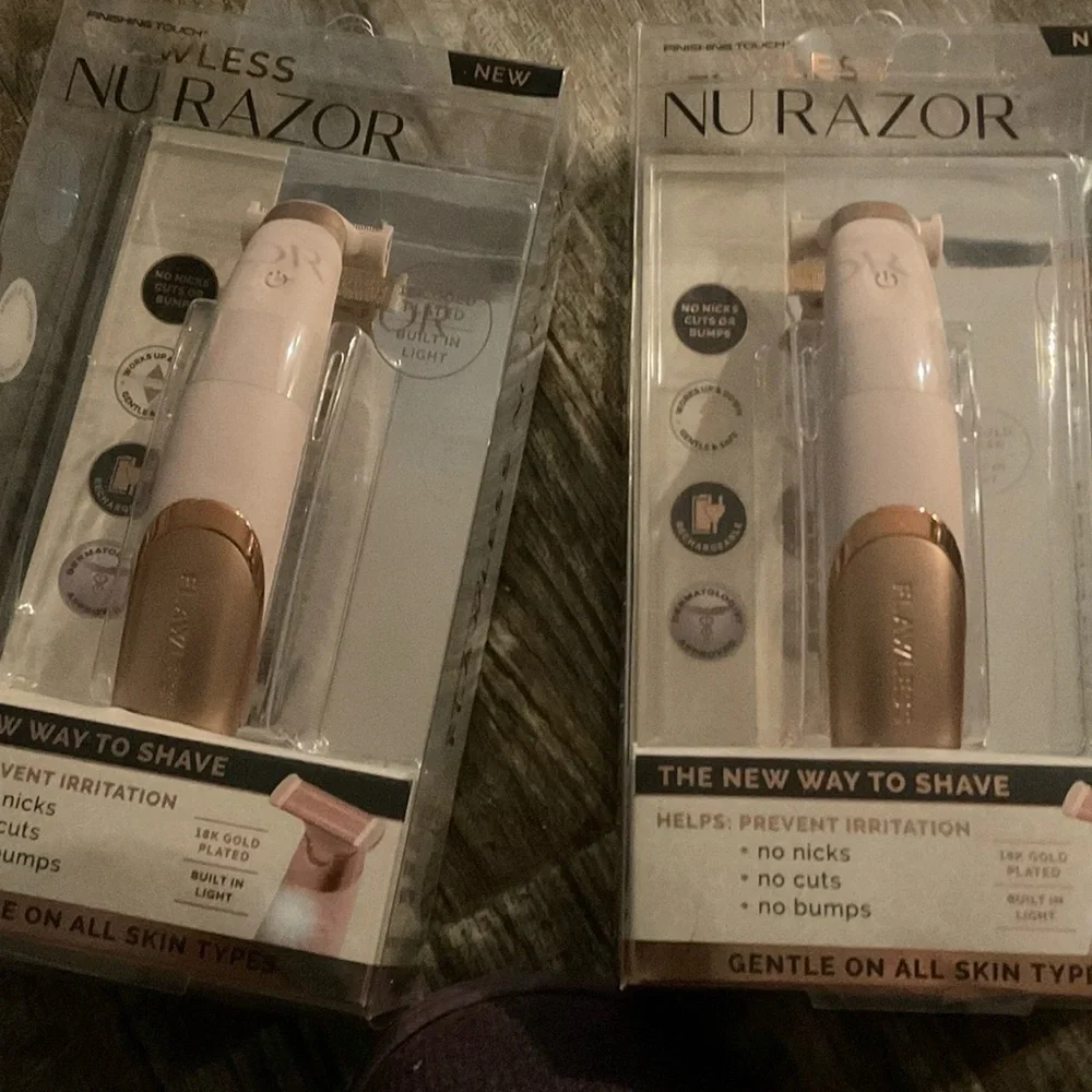 Flawless Hair Remover in White and Gold. Smooth Bump Free Shave. Cordless